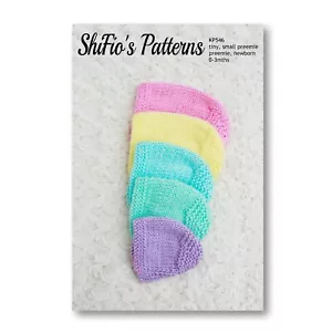 Knitting Pattern for Baby Bonnets, Tiny Baby TO 0-3mths, 5 sizes, DK, KP546 - Picture 1 of 6