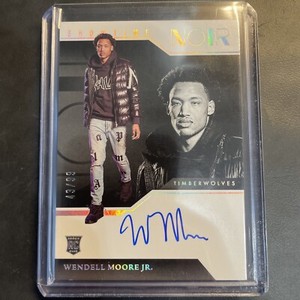 2022-23 Panini Noir Wendell Moore Jr. Showtime Signatures Auto RC #’d /99