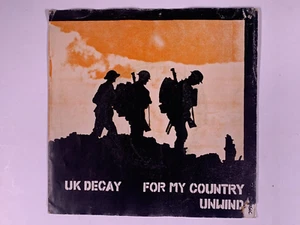 UK Decay Album Cover Steve Abbott  For My Country Unwind Original August 1980 - Photo 1/12
