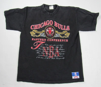 Camiseta De Colección Años 90 1991 Chicago Bulls Conferencia Este Talla L Hecha en EE. UU. Nutmeg Mills Foto 1 de 4
