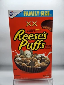 Kaws X Reese's Puffs Cereal Family Size Box Limited Edition New Sealed Collab - Picture 1 of 11