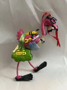 flamingo christmas ornament Beach Party Fun 4 Inches  B38 Mouthpiece Is Broken - Picture 1 of 3