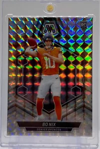 Bo Nix Silver Mosaic Prizm Rookie Card - 2024 Mosaic Football #312 (Broncos) #2 - Picture 1 of 2