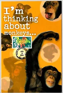 #3832 CHINESE LUNAR NEW YEAR OF THE MONKEY NAKANO PERFINS CARD FDC - Picture 1 of 1