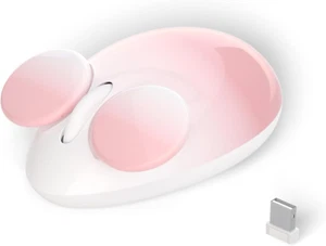2.4Ghz Wireless Mouse, Bluetooth Mouse Dual Channel, 1600DPI USB Mouse, Cute Big - Picture 1 of 6