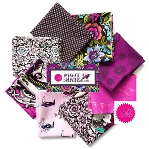 Fat Quarter Bundle Tula Pink Nightshade Deja Vu - 8 prints Cotton Fabric - Bild 1 von 9