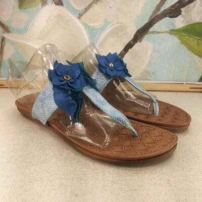 Zapatos sandalias para mujer Secret Celebrity azules chanclas talla 7,5 SKU#08601 Foto 1 de 4