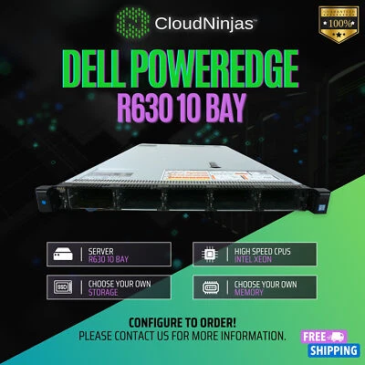 Dell PowerEdge R630 10 Bay SFF 2x Xeon E5-2683V4 DDR4 SSD RAID Rails CTO Server - Image 1 of 4