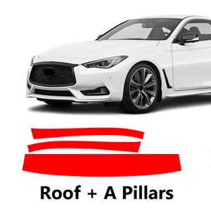 Roof+A Pillars PreCut Paint Protection Film For INFINITI Q60 BASE 2017-2022 - Picture 1 of 6