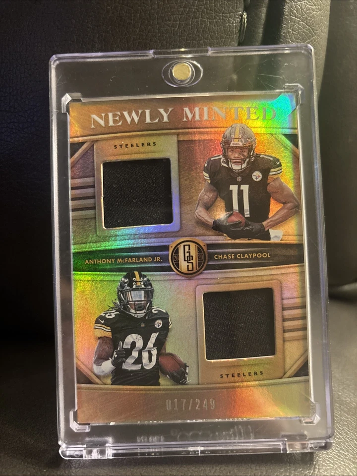 2020 Panini Gold Standard Newly Minted Mem Claypool McFarland Jr /249 Steelers - Image 1 of 3