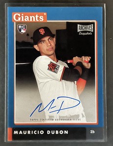 2020 Topps Archives Snapshots RC Auto 41/50 Mauricio Dubon Houston Astros