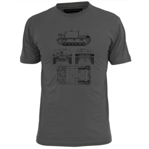 Mens Sturm infanteriegeschütz WW2 Tank Blueprint T Shirt - Bild 1 von 2