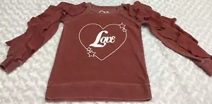 chaser girls flutter sleeve sweatshirt size 8 (BIN AN) - Picture 1 of 9
