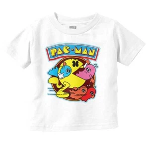 Cool Retro PACMAN Arcade Game Cartoon Ghosts Toddler Boy Girl Youth T Shirt Tee - Picture 1 of 6