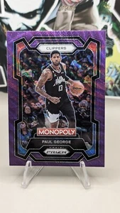 2023-24 Panini Prizm Monopoly - Purple Wave Prizm #39 Paul George - Foto 1 di 11