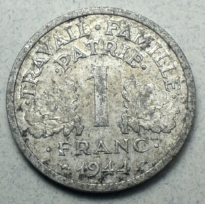 France 1 Franc 1944-C KM#885a.3 Europe Coin - Picture 1 of 2