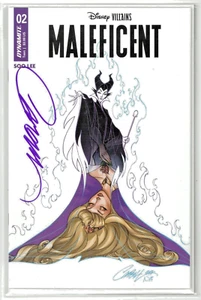 Disney Villains: Maleficent #2 (2023, Dynamite) Cover O Signed J. Scott Campbell - Picture 1 of 2