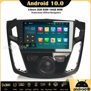 9" DAB+Android 10.0 Autoradio GPS CarPlay WiFi RDS SWC DVB-T2 Navi BT Ford Focus - Bild 1 von 12