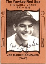 Joe Gonzales autographed baseball card (Boston Red Sox) 1972 Yawkey Red Sox