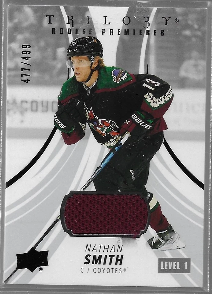 2022-23 Trilogy Jersey Black Foil Memorabilia /499 Nathan Smith Common Rookie RC - Image 1 of 1
