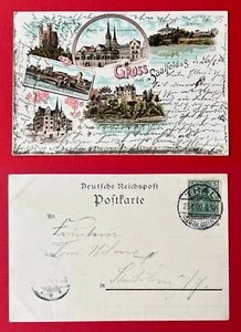 Litho AK SAALFELD Saale in Thüringen 1900 Johanneskirche, Schloss   ( 151083 - Bild 1 von 1