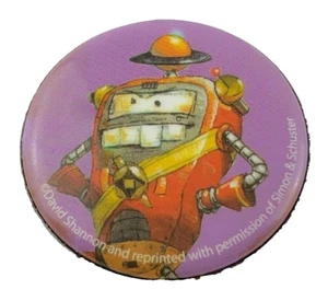 Robot Zot! • Metal Pinback Button 1.75" • Jon Scieszka David Shannon - Picture 1 of 2