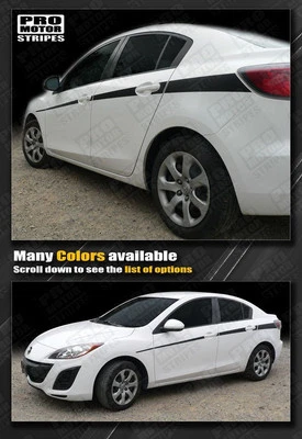 Calcomanías rayas laterales Mazda 3 Javelin Racing 2009 2010 2011 2012 2013 Foto 1 de 2