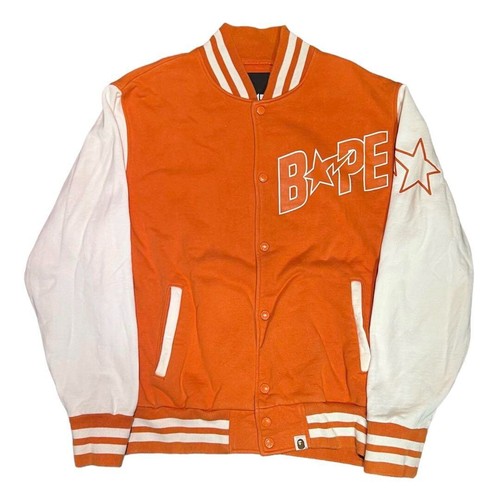 A BATHING APE (BAPE) Giacca Bape Sta OG Varsity Kayne Nigo Milo OG vintage arancione taglia L vintage Giappone