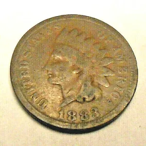1883 P Indian Head Cent Penny  CULL   **FREE SHIPPING** - Picture 1 of 2