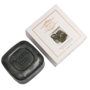 Barra de jabón Shungite para rostro manos y cuerpo, lavado de limpieza profunda orgánico hecho a mano - Imagen 1 de 8
