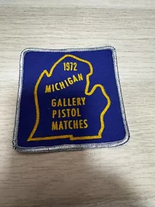 Vintage 1972 Michigan Gallery Pistol Matches 4" Patch - Picture 1 of 7