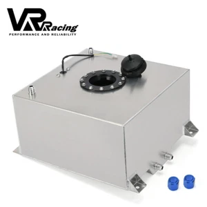 40L Aluminium 10 Gallon Fuel Surge Tank Sensor Fuel Cell Foam AN10 fitting - Picture 1 of 16