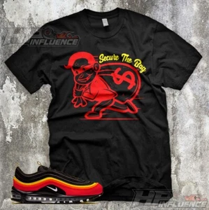 NEW AIRMAX 97 CHILE RED MAGMA ORANGE T-Shirt "SECURE THE BAG" SIZE SMALL - Picture 1 of 1