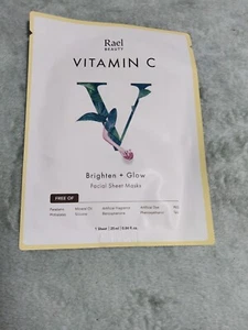 Rael Vitamin C Facial Sheet Mask 1 Pack - Picture 1 of 3