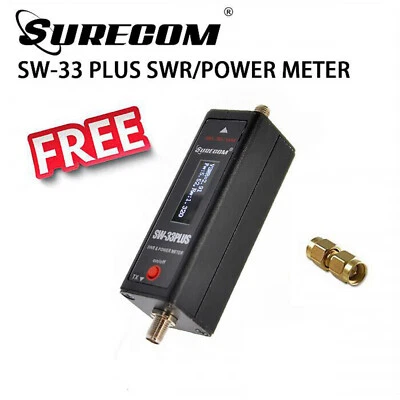 Surecom SW-33Plus 迷你射频功率&SWR 计量器 VHF/UHF 125-525 MHz 测试仪计数器 — 第 1/4 张图片