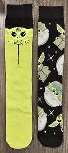 Brand New - One Size Fits Most - Baby Yoda - STAR WARS - 2 Pair Crew Socks - Picture 1 of 3