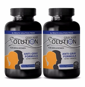 Hair care - ANTI GRAY HAIR DIETARY SUPPLEMENT - Vitamin B - 2 Bottles - Picture 1 of 9