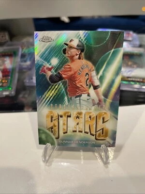 Gunnar Henderson 2024 Topps Chrome Update Stratospheric Stars Refractor Orioles - Image 1 of 4