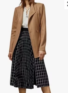 Cappotto Ted Baker Rutaa lana cashmere corto con cintura taglia 3/US 8 nuovo con etichette $469 - Foto 1 di 9