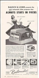 1985 Bausch & Lomb Balomatic 500 Projektoren Original Magazin Printanzeige - Bild 1 von 1