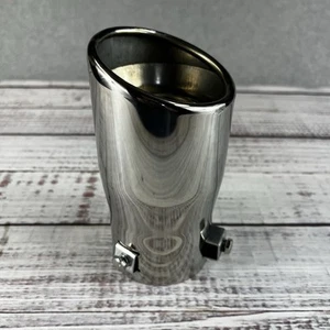 Car Muffler Tip Exhaust Pipe, Stainless Steel Chrome Effect, Fit 1.75-2.25 inch⌀ - Bild 1 von 5