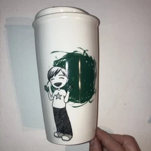 Starbucks Boy Painter Double Wall Ceramic Traveler Tumbler NEU - Bild 1 von 4