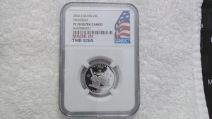 A PERFECT 2002-S SILVER TENN. QUARTER NGC PF 70 ULT. CAM. ( A $85.00 NGC VALUE) - Picture 1 of 10