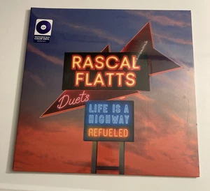 RASCAL FLATTS  Life Is A Highway: Refueled Duets New Vinyl LP Blue Colored - Picture 1 of 3