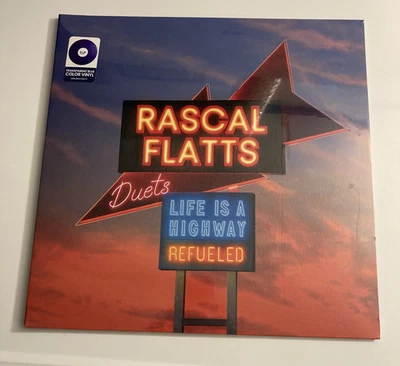 RASCAL FLATTS  Life Is A Highway: Refueled Duets New Vinyl LP Blue Colored - Image 1 of 3