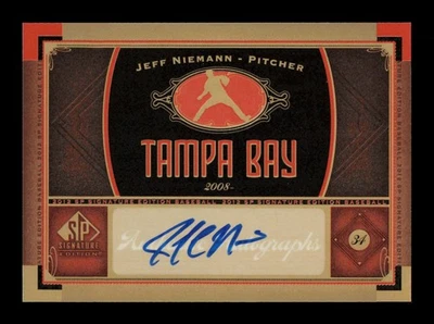 Edición SP Signature 2012 #TB-3 Jeff Niemann automático Tampa Bay Rays Foto 1 de 2