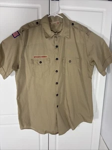 Boy Scouts of America BSA Shirt XL Tan No patches USA Made - - Picture 1 of 7