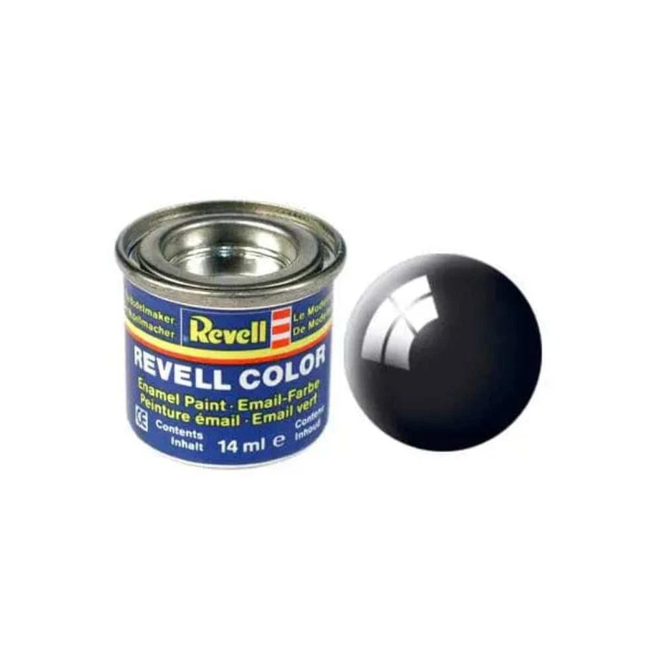Revell 32107 Black Gloss Enamel Paint 14ml - image 1 of 1