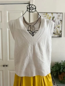 The Group by Babaton Damen Elfenbein Wolle Pullover Weste Größe Large - Bild 1 von 7