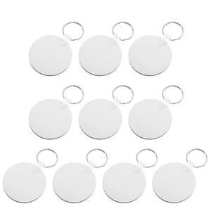 10 Piezas Llavero Regalo Hágalo Usted Mismo Cadenas Sublimación Llavero en Blanco Llavero - Imagen 1 de 12